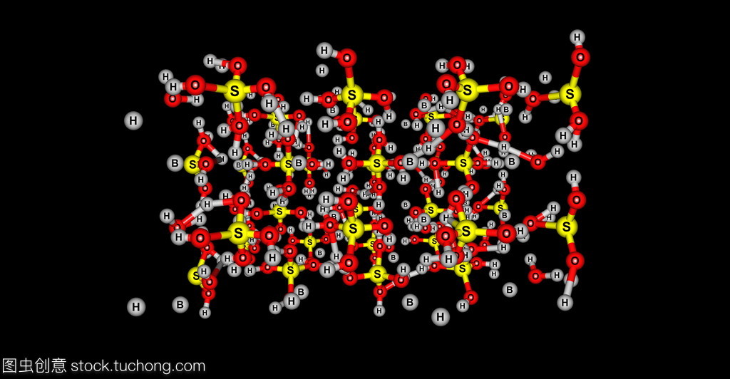 重晶石分子结构上黑色孤立
